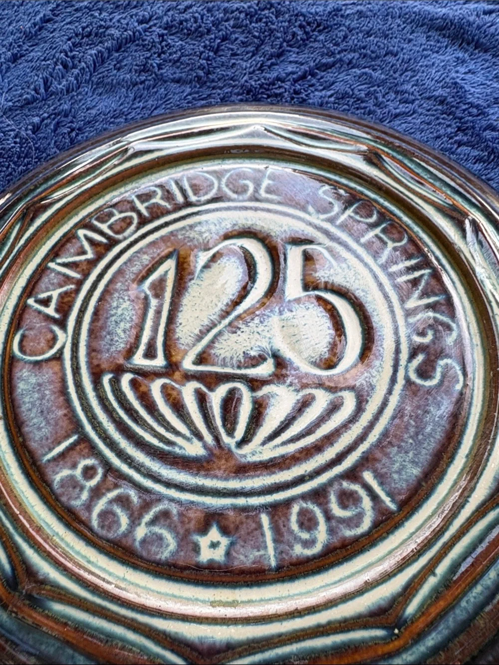 Bill Campbell Pottery Rare Commemorative Trivet Wall Plaque